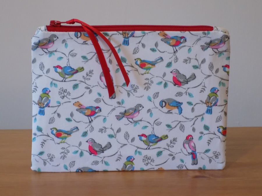 Cath Kidston 'Little Birds' Fabric Storage Pouch Small Make Up Bag Cosmetic Case