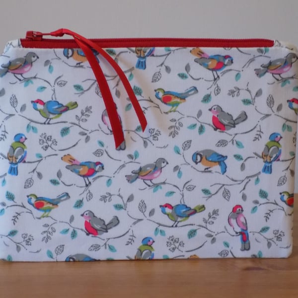 Cath Kidston 'Little Birds' Fabric Storage Pouch Small Make Up Bag Cosmetic Case