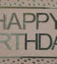 Pink and silver text Happy Birthday card - Image 3