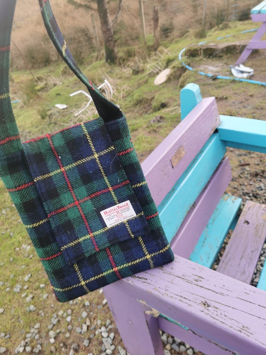 Harris Tweed crossbody bag Macleod tartan