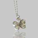 Silver Daisy Filigree Necklace