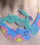 The Moon Hare – Handmade Textile Statement Necklace