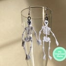 Skeletons embroidered earrings (EE003)