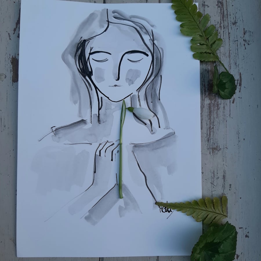 A beautiful original ink drawing 