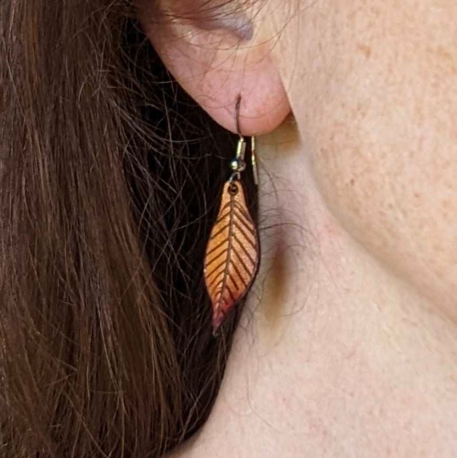 Autumn Beech Leaf - British Trees Earrings