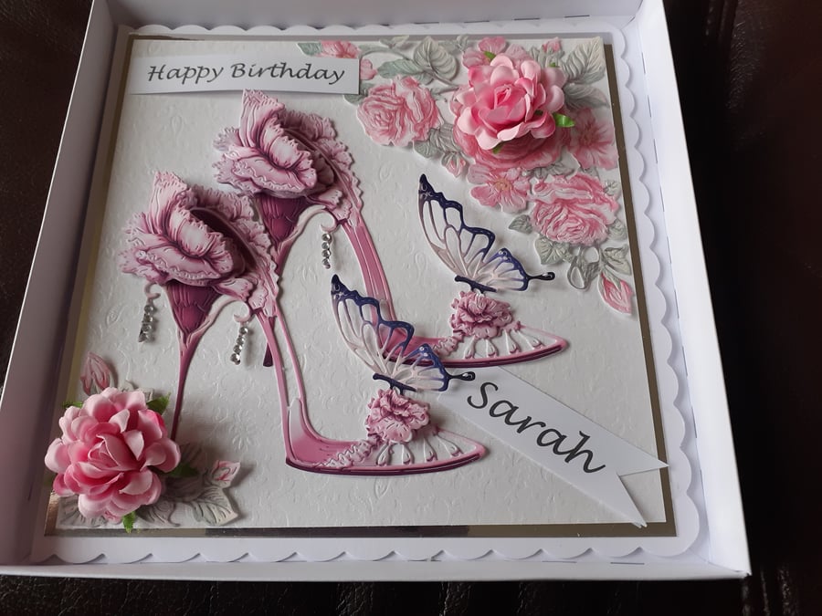 Happy Birthday Shoes Handmade Card