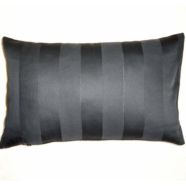 Tempur Travel Pillow Cover Black 16"x10" 16x10 Cotton Sateen SMALL Stripes