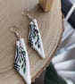 Palestinian Kuffiyeh olive tree map drop earrings - Image 3