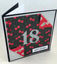 Square red cherry 18th Birthday card - Image 4