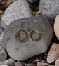 Sterling Silver And Copper Hoop Earrings - Image 2