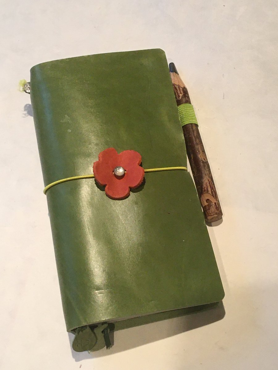 Handmade "Gardening" Leather Journal - Traveller's Journal