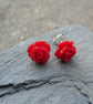 Red Rose Surgical Steel Studs - Image 1