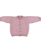 Baby girl cardigan hand knitted in pale pink 0 - 3 months  - Image 7