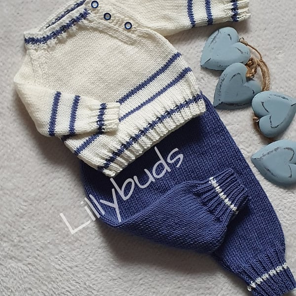 Baby Sweater and trousers set, baby boy clothes, baby jumper & trousers