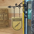 Thriller Divider Bookshelf Decor  Solid Walnut Library Sign