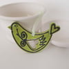 ceramic folk art  bird decoration 