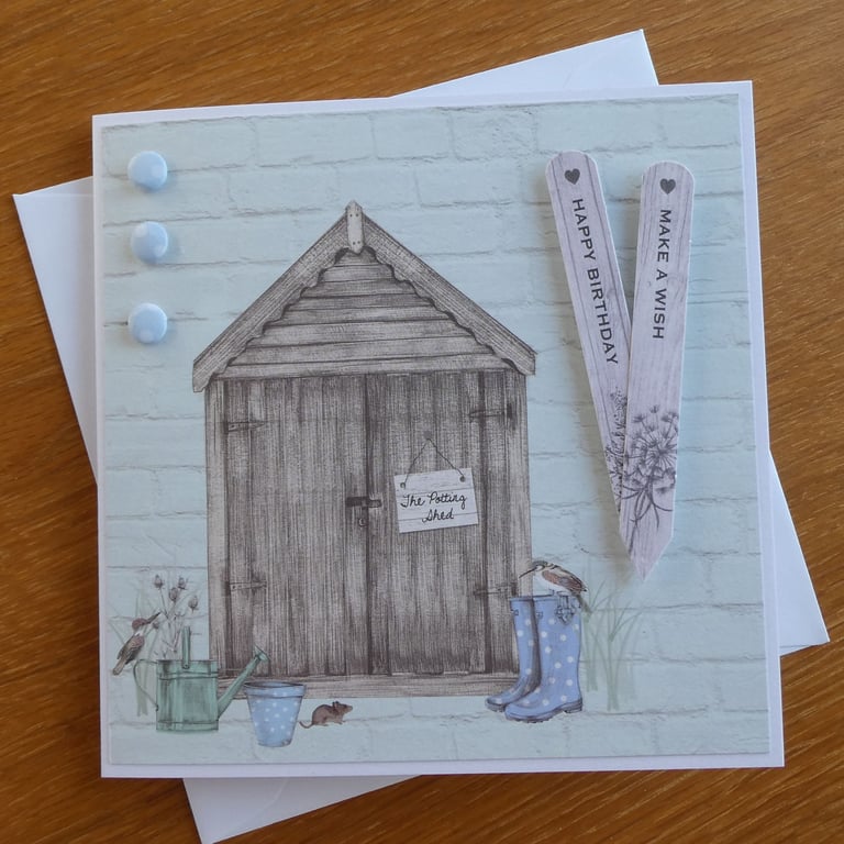 Birthday Card - Garden Shed - Happy Birthday