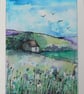, BOTHY ON THE HILL, Original watercolour and fine liner 