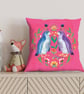 Penguin Faux Suede Cushion – Pink