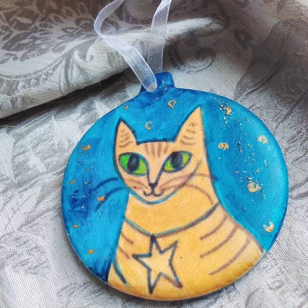 Proud Tabby Cat Decoration
