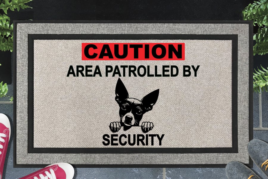 Xoloitzcuintle Dog Security Door Mat - All Weather Doormat - 45x70cm 