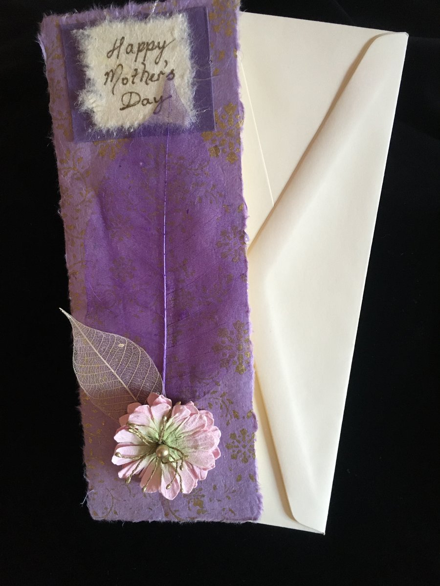 Purple and pink card Mother’s Day 