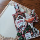 Christmas card, Cocktails with gingerbread 