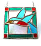 Kingfisher Framed Stained Glass Suncatcher Tile  - Image 3