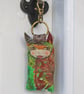 Cate, original printed and embroidered keychain - Image 4