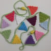 Mini Crochet  Bunting in Spring Colours