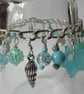 Blues, Greens & Silver Seashell Charm Bracelet  - Image 4