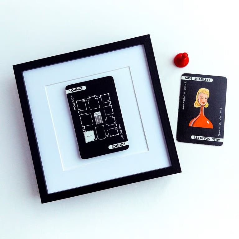 Original Vintage Cluedo ROOM cards artwork