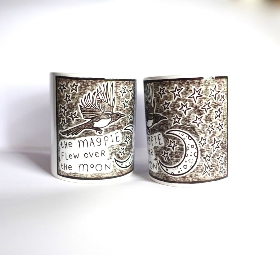 Magpie Moon Mugs Set of 2 - READY TO SHIP
