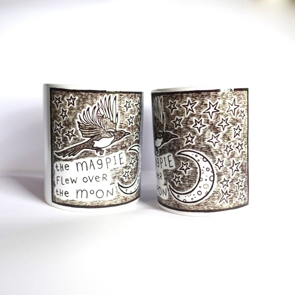 Magpie Moon Mugs Set of 2 - READY TO SHIP