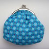 SALE SALE Turquoise Moda Fabric Credit Card/Coin Purse