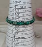 Green sea sediment jasper and leather bracelet with button fastener  - Image 10