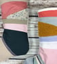Handmade Christmas Stocking- patchwork punch hook! Cream, green and pink colour  - Image 6