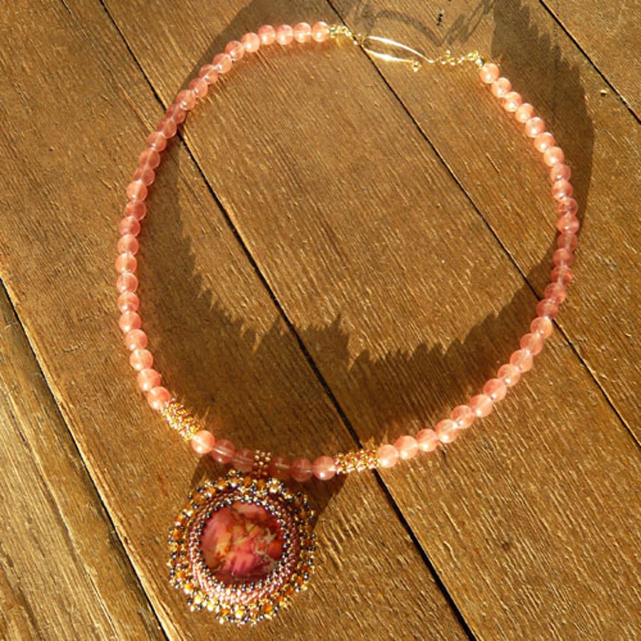 Cherry Quartz necklace