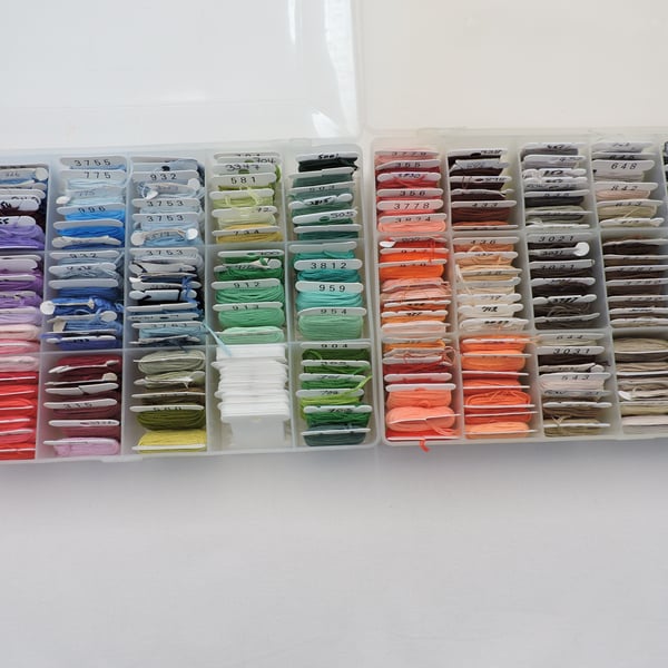 2 Boxes of Embroidery Threads Assorted Colours