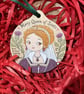 Mary Queen of Scots Wooden Hanging Decoration – Scottish History Gift, Tudor Art
