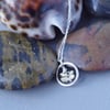 Ethical Sterling Silver Minimalist Karma Pendant & Spotty Dalmatian Jasper Gems