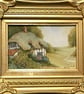 Worcestershire Thatched Cottage. Handpainted bone china plaque.  - Image 1