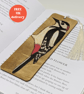 Woodpecker wooden bookmark,  gift for a bird lover, unisex gift