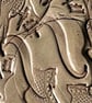 Textured Ceramic Plaque: Shoes and Cutlery - Image 4