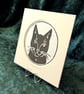 Cat Original Linocut Print - Image 2