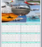 2026 and 2027 A4 Aeroplanes Year At A Glance Cards 