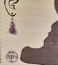 Handmade dangly polymer clay earrings in a colourful swirl design - Image 3