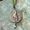 Pendant Necklace with Handmade Seahorse Charm