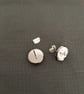 Sparkling Resin Druzy Earrings in Glittering White - Image 4