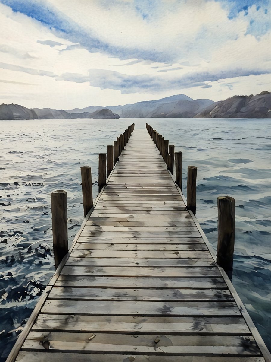 Jetty Lake District Blank Greeting Card A5